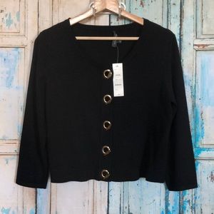 NWT Black Half Length Cardigan Sweater